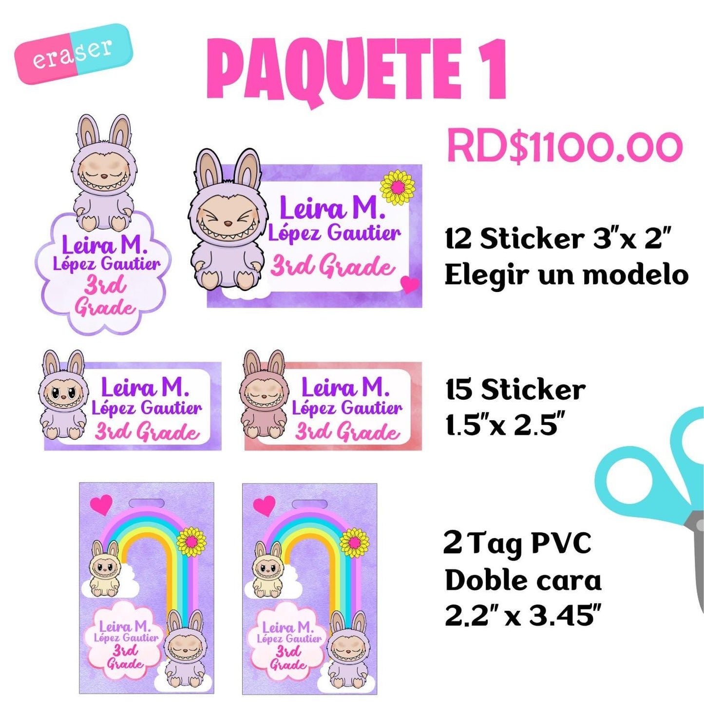 ESC01 Paquete Stickers y Tags