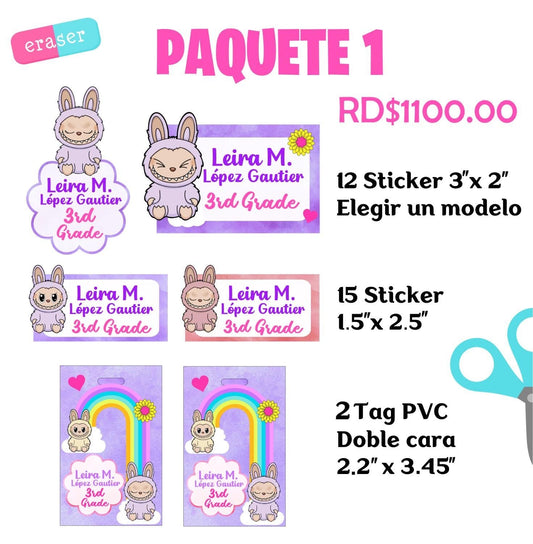 ESC01 Paquete Stickers y Tags