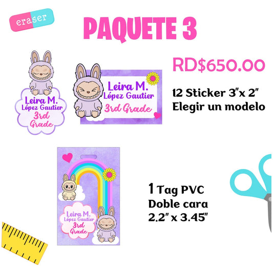 ESC03 Paquete Stickers y Tags
