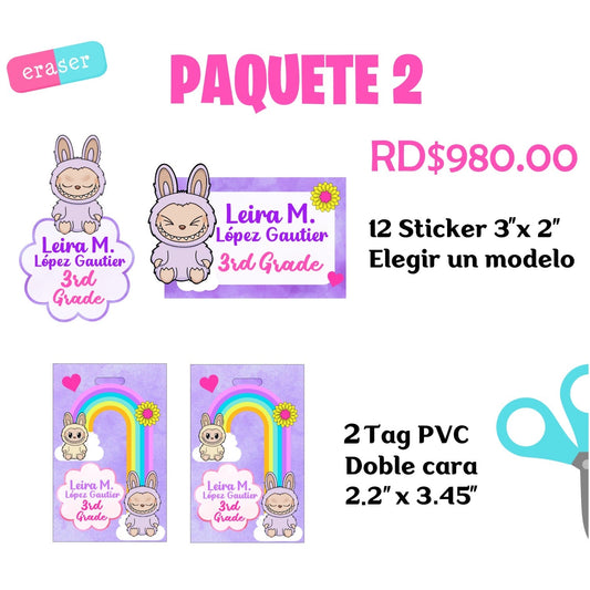 ESC02  Paquete Stickers y Tags