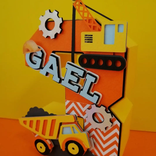 ELE04 Números 3D en papel