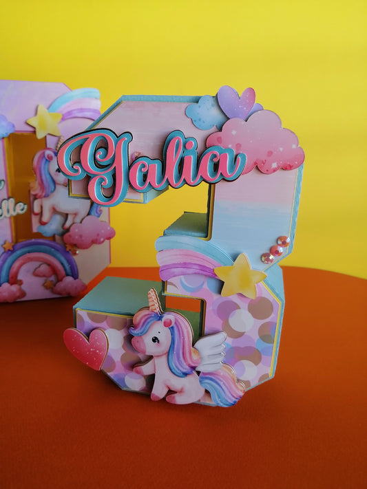 ELE04 Números 3D en papel (Por Encargo)